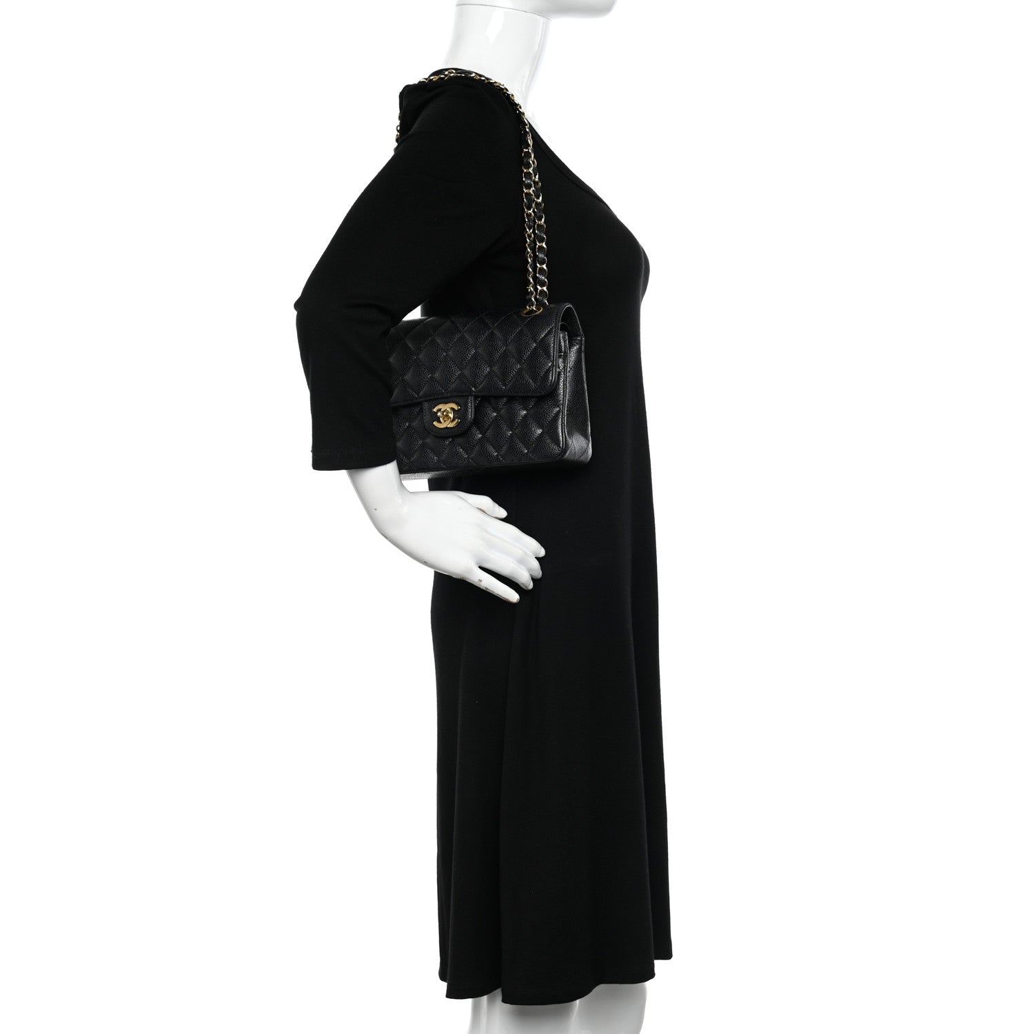 Chanel Caviar Quilted Small Double Flap Black 2 of 10