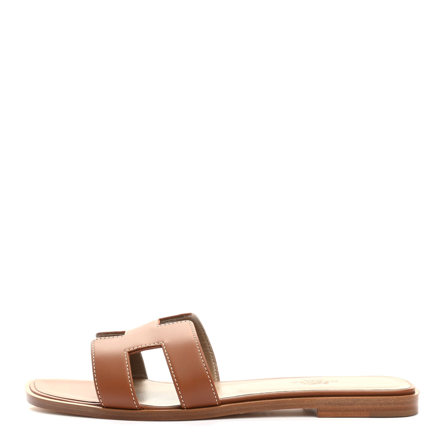 Box Calfskin Oran Sandals 37.5 Gold
