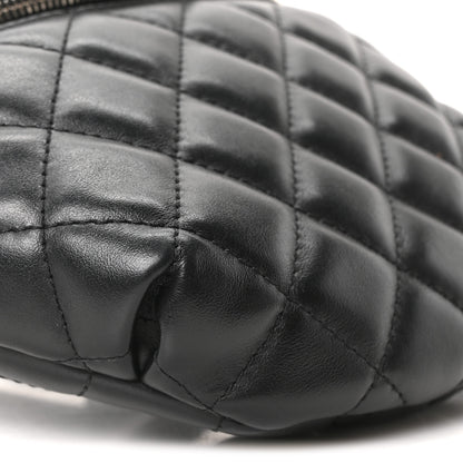 Chanel Calfskin Quilted Uniform Waist Belt Bag Black 9 of 10