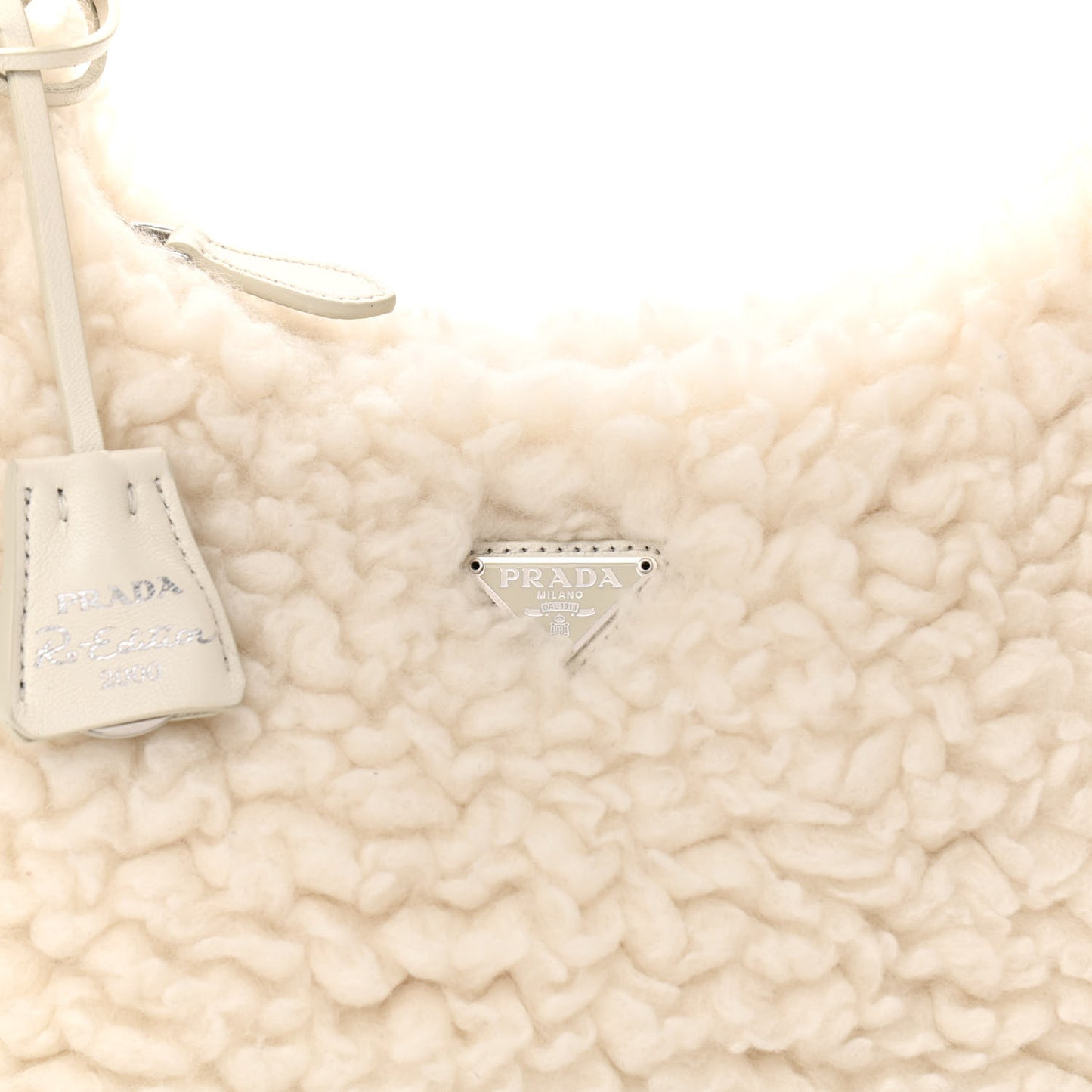 Cashmere Mini Re-Edition 2000 Bag Naturale