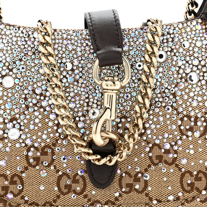 Gucci Monogram Crystal Mini Jackie Notte Bag Camel Ebony 7 of 11