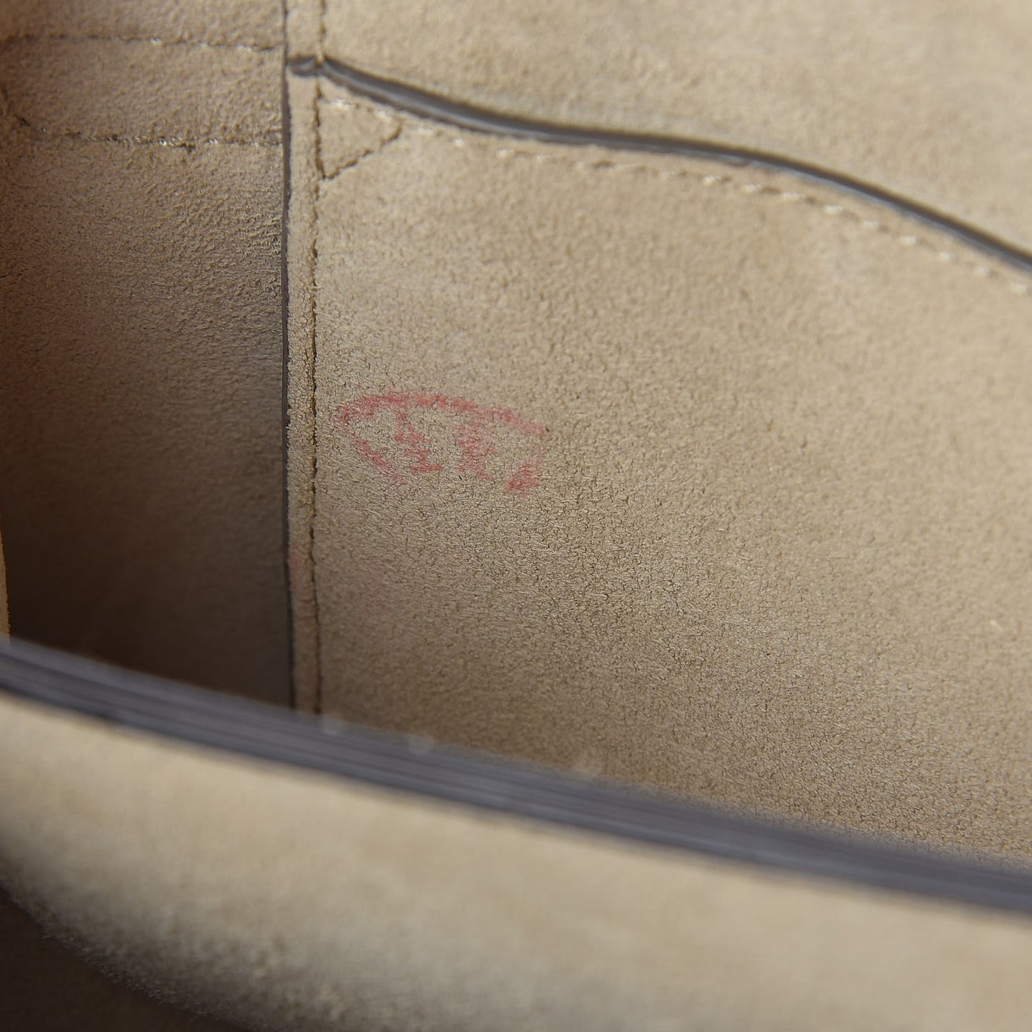 Suede Calfskin Small Faye Shoulder Bag Motty Grey