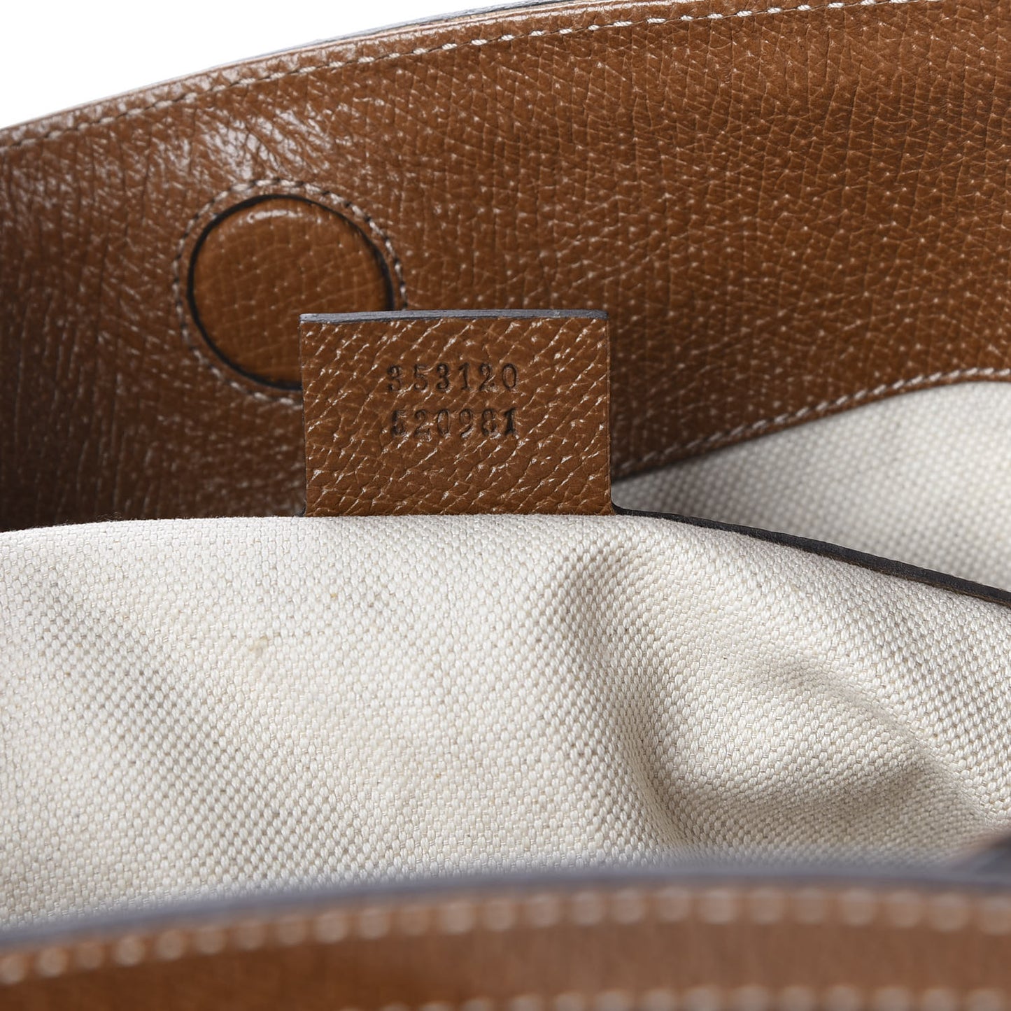 Monogram Textured Calfskin Medium Bree Foldover Tote Beige Ebony Nocciola