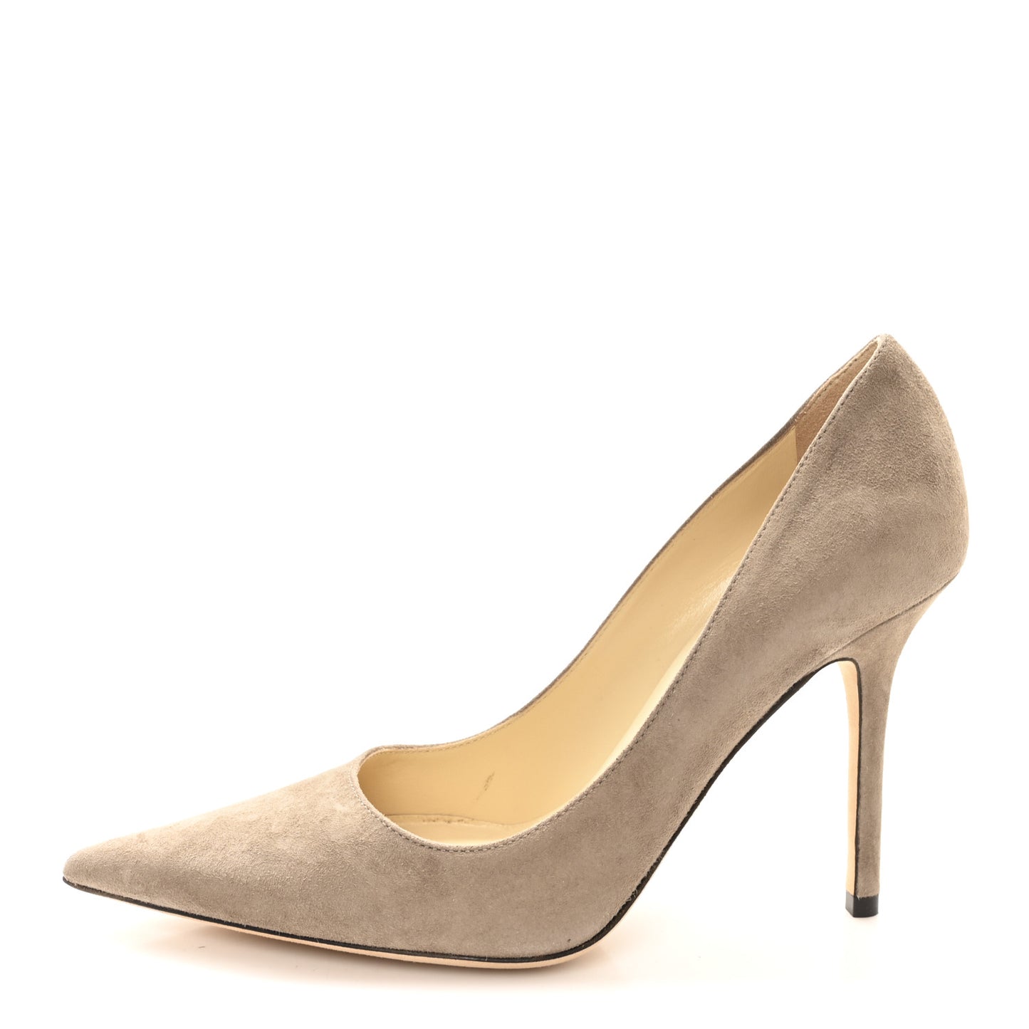 Suede Pointy Toe Romy Pumps 35.5 Stone
