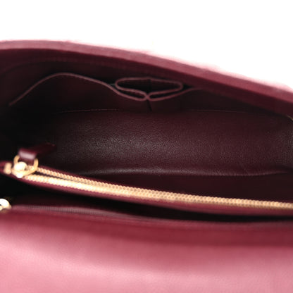 Chanel Caviar Lizard Embossed Quilted Small Coco Handle Flap Burgundy 5 of 12