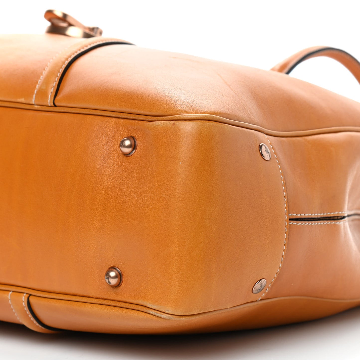 Smooth Calfskin Large Flap Tote Light Brown