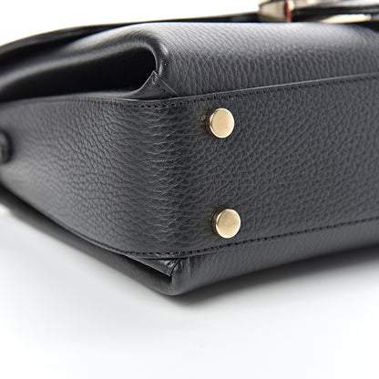 Gucci Dollar Calfskin Interlocking G Top Handle Shoulder Bag Black 8 of 10
