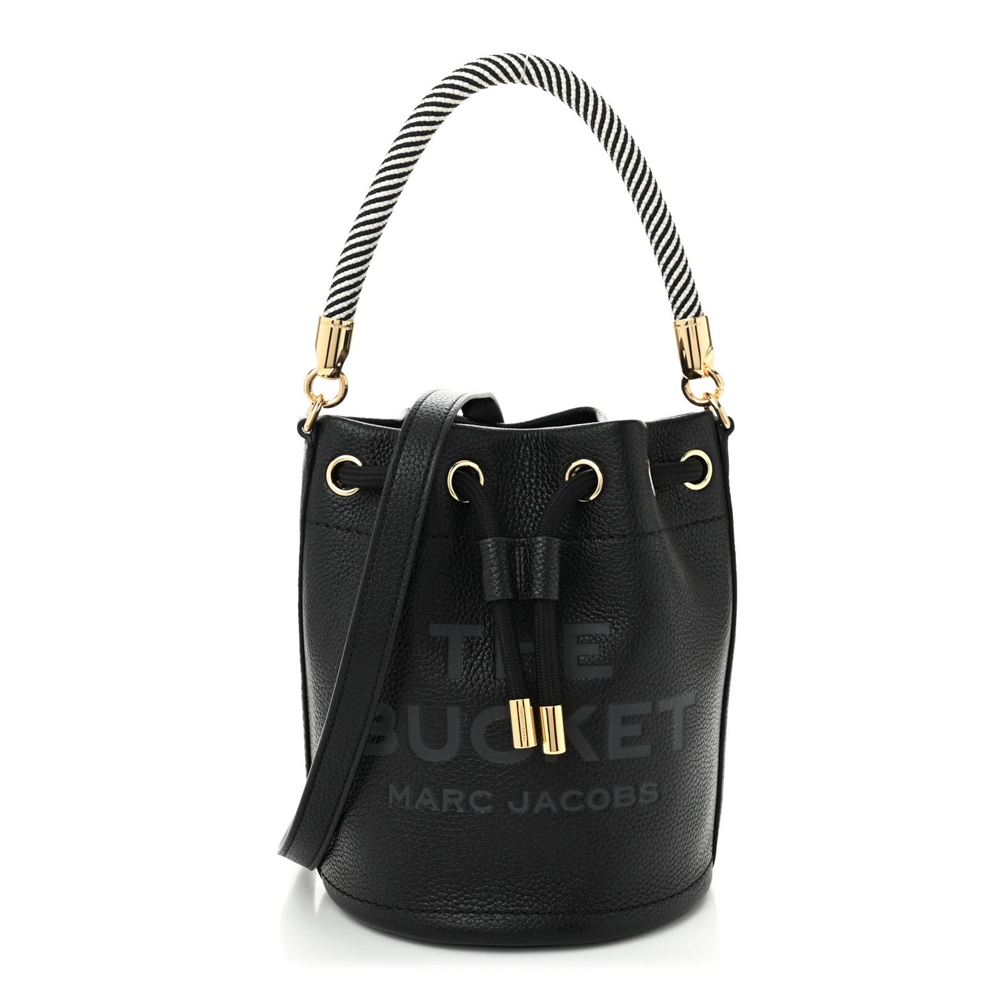Grained Calfskin Mini The Bucket Bag Black