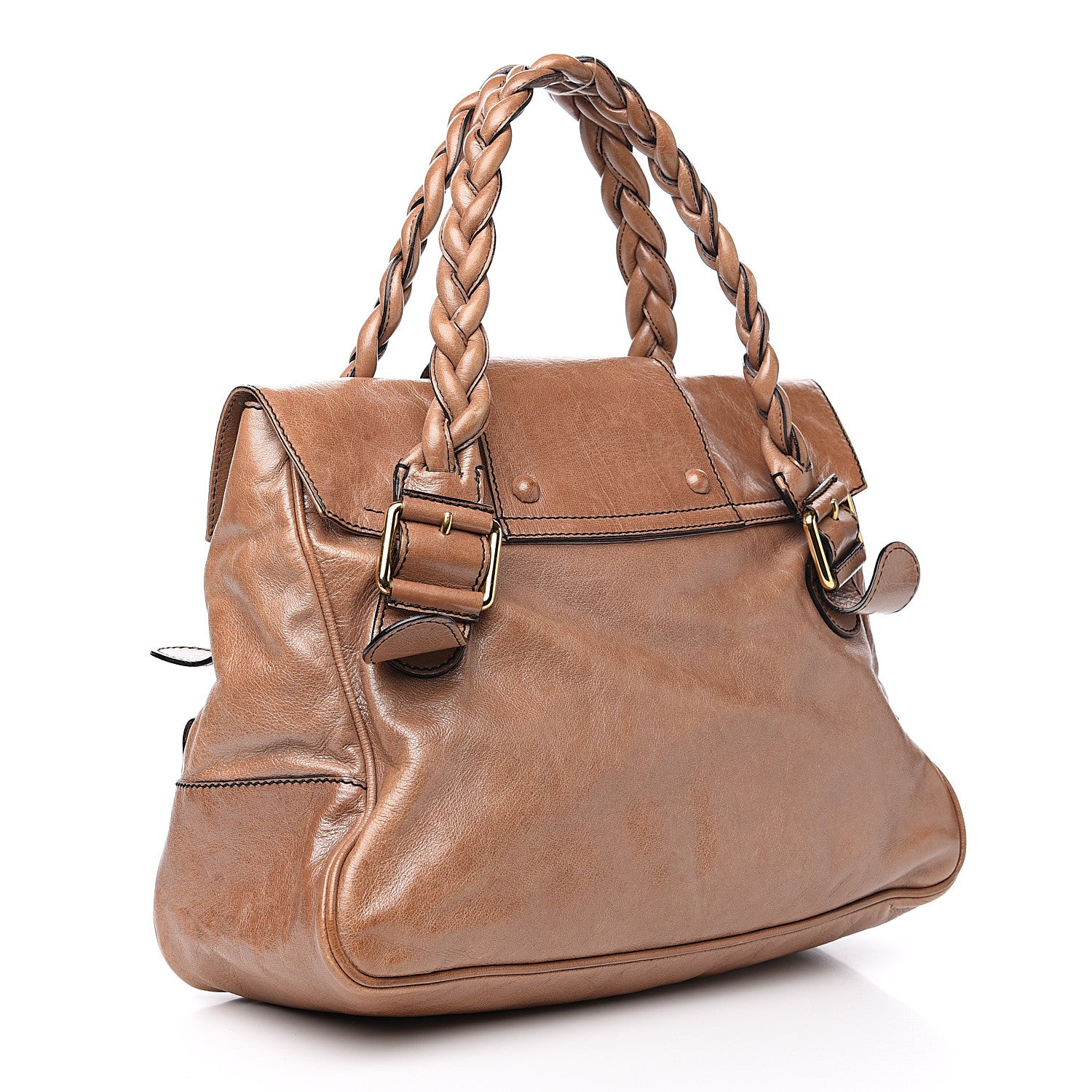 Valentino Garavani Calfskin Large Histoire Brown 2 of 14