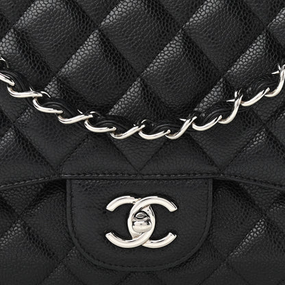 Chanel Caviar Quilted Jumbo Double Flap Black 18 of 18