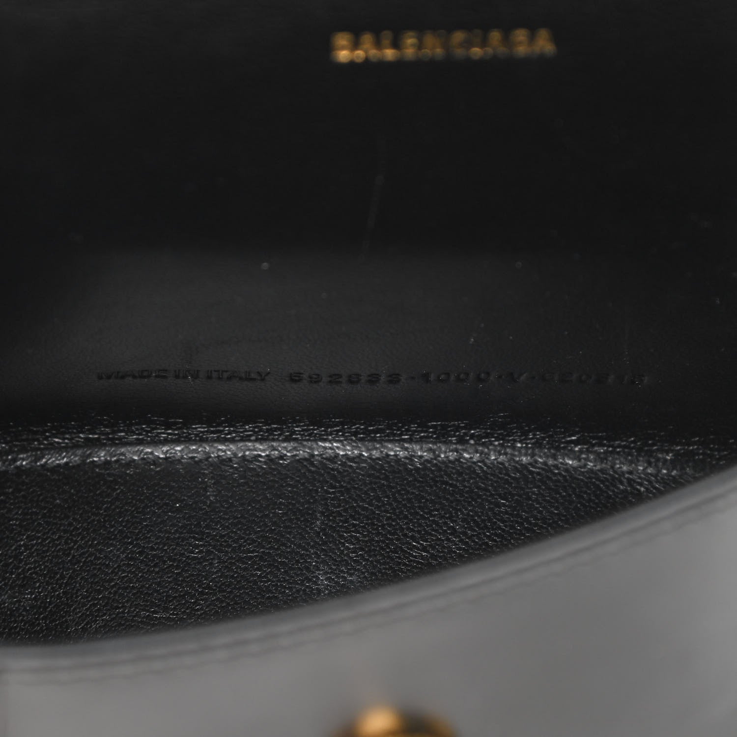 Balenciaga Shiny Box Calfskin Hourglass Top Handle Bag XS Black 7 of 14
