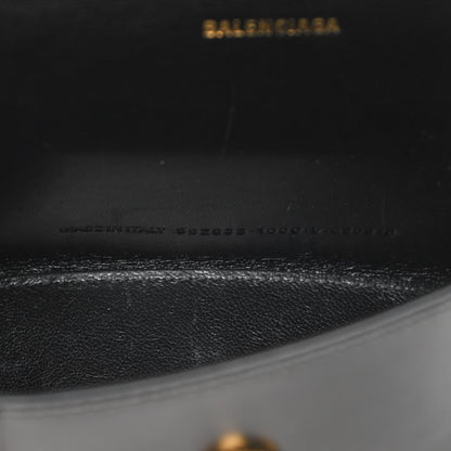 Balenciaga Shiny Box Calfskin Hourglass Top Handle Bag XS Black 7 of 14