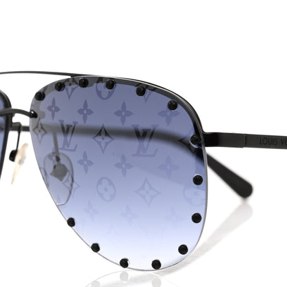 Louis Vuitton Monogram The Party Aviator Sunglasses Z0971U Black 9 of 9