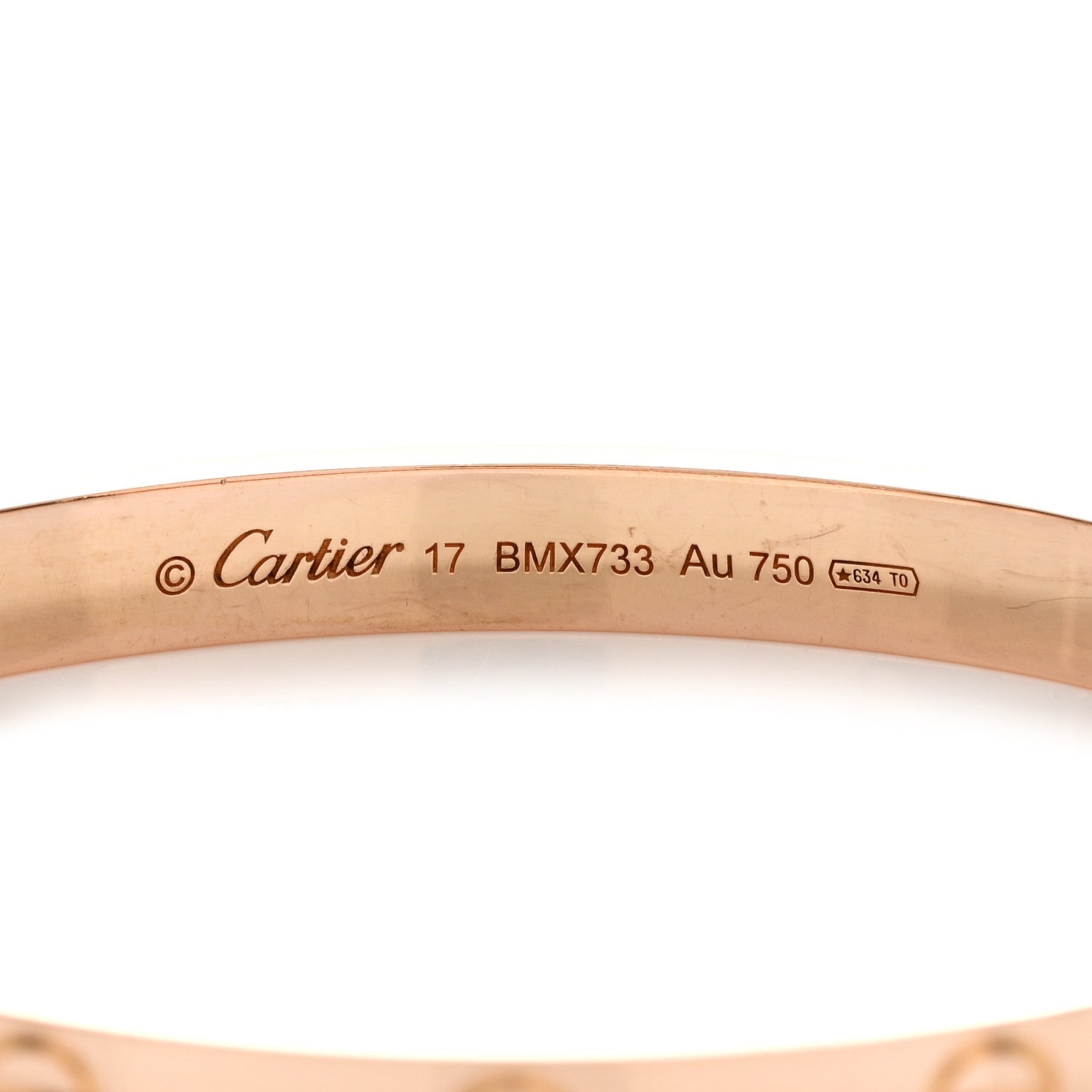 Cartier 18K Pink Gold LOVE Bracelet 17 3 of 5