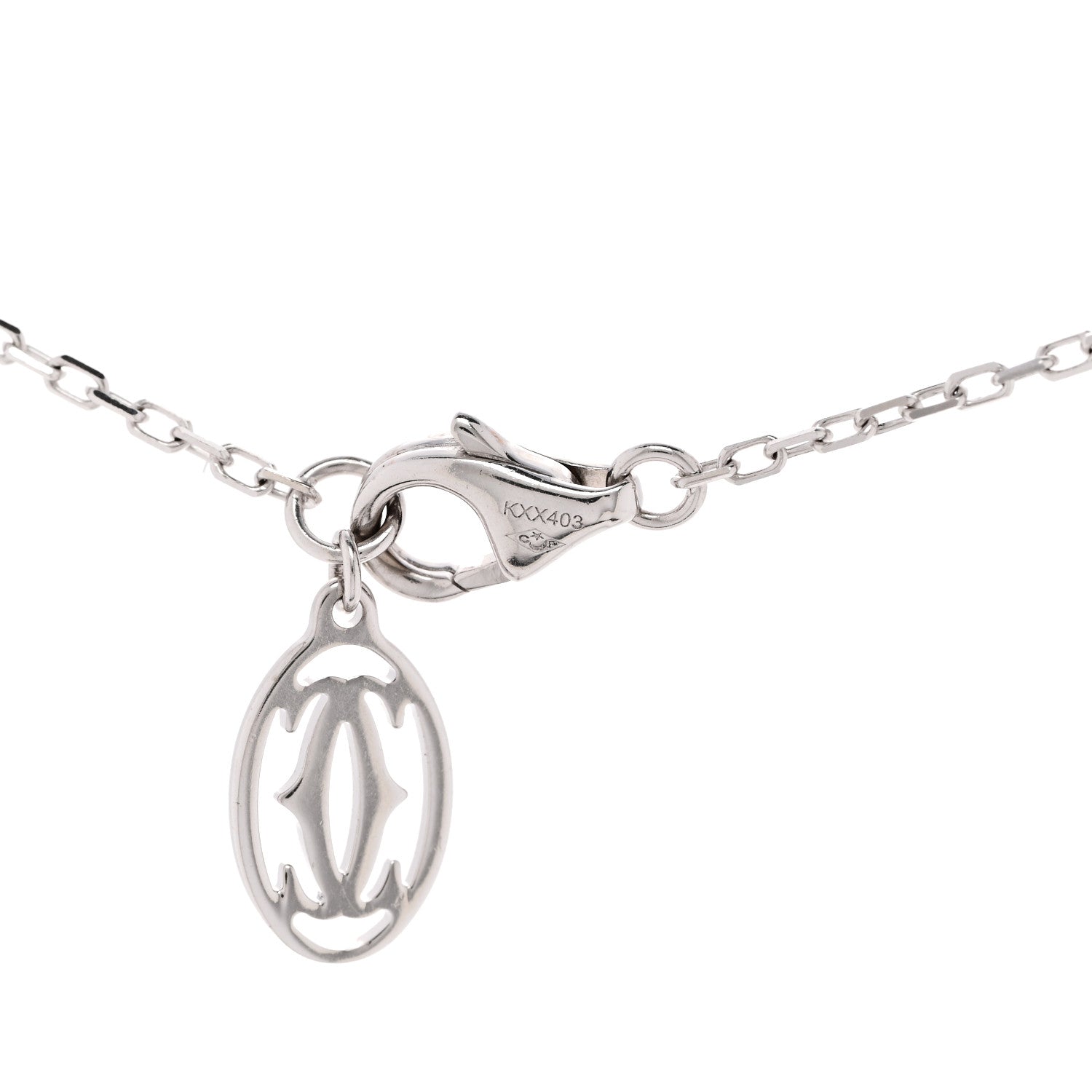 Cartier 18K White Gold Diamond SM D'Amour Pendant Necklace 5 of 6