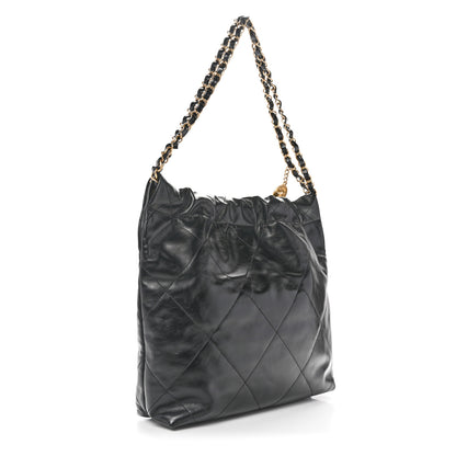 Chanel Shiny Calfskin Quilted Small Chanel 22 Black 4 of 11