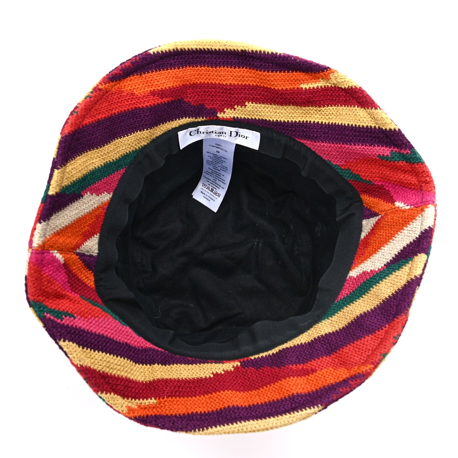Christian Dior Cotton Embroidered Bucket Hat 58 Multicolor 5 of 6