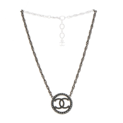 Chanel Ruthenium Pearl CC Short Necklace Dark Grey 3 of 5