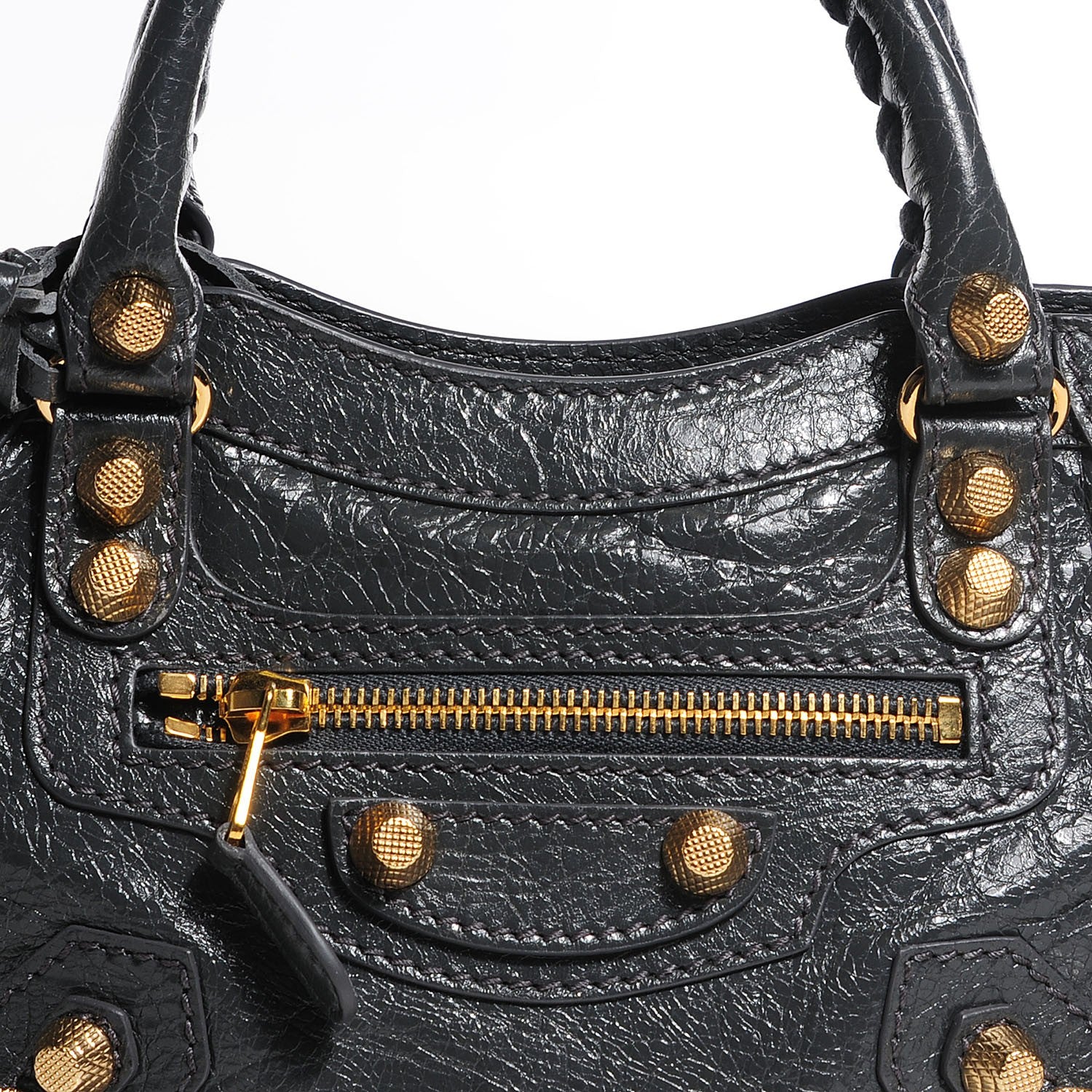 Balenciaga Agneau Giant 12 Gold Hardware Mini City Gris Fossile 5 of 13