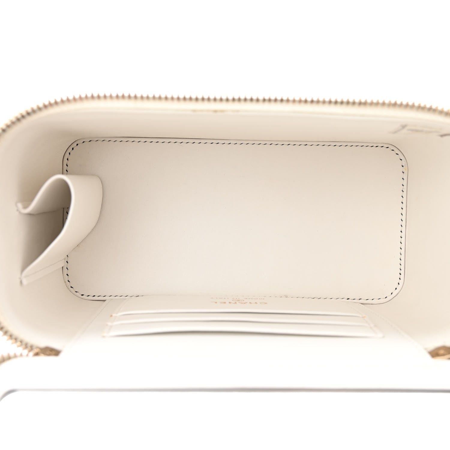 Chanel Caviar Quilted Small Vanity Case With Chain White 5 of 10