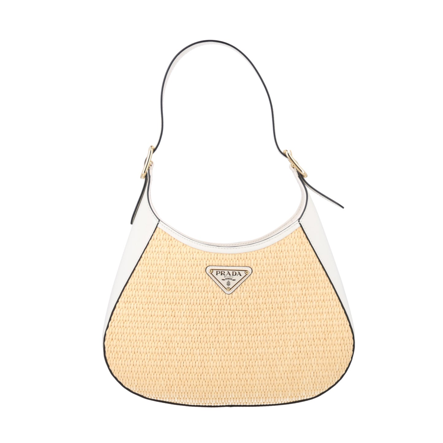 Paglia Spazzolato Shoulder Bag Naturale White