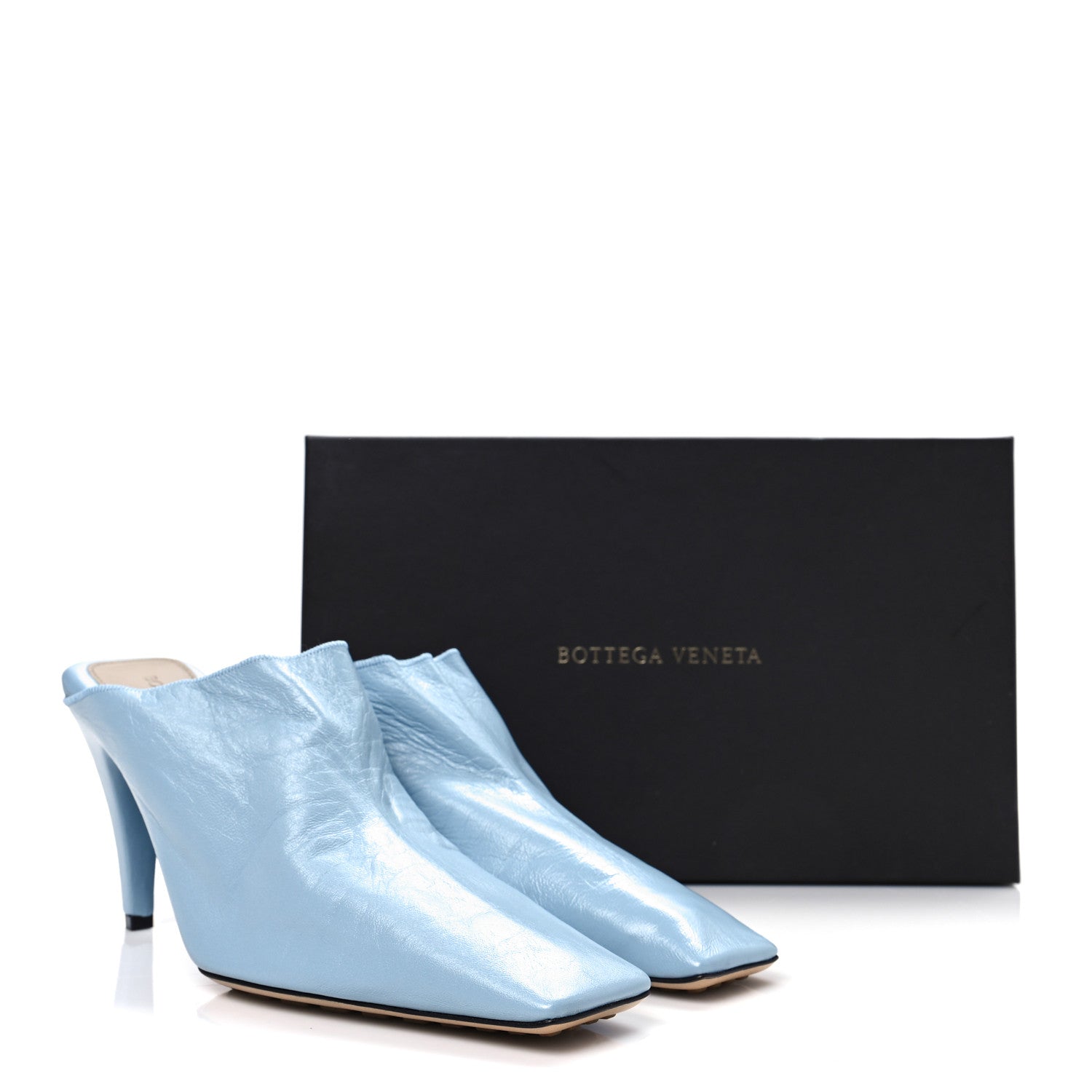Bottega Veneta Crunch Lux Mules 38 Ice Sh 8 of 8