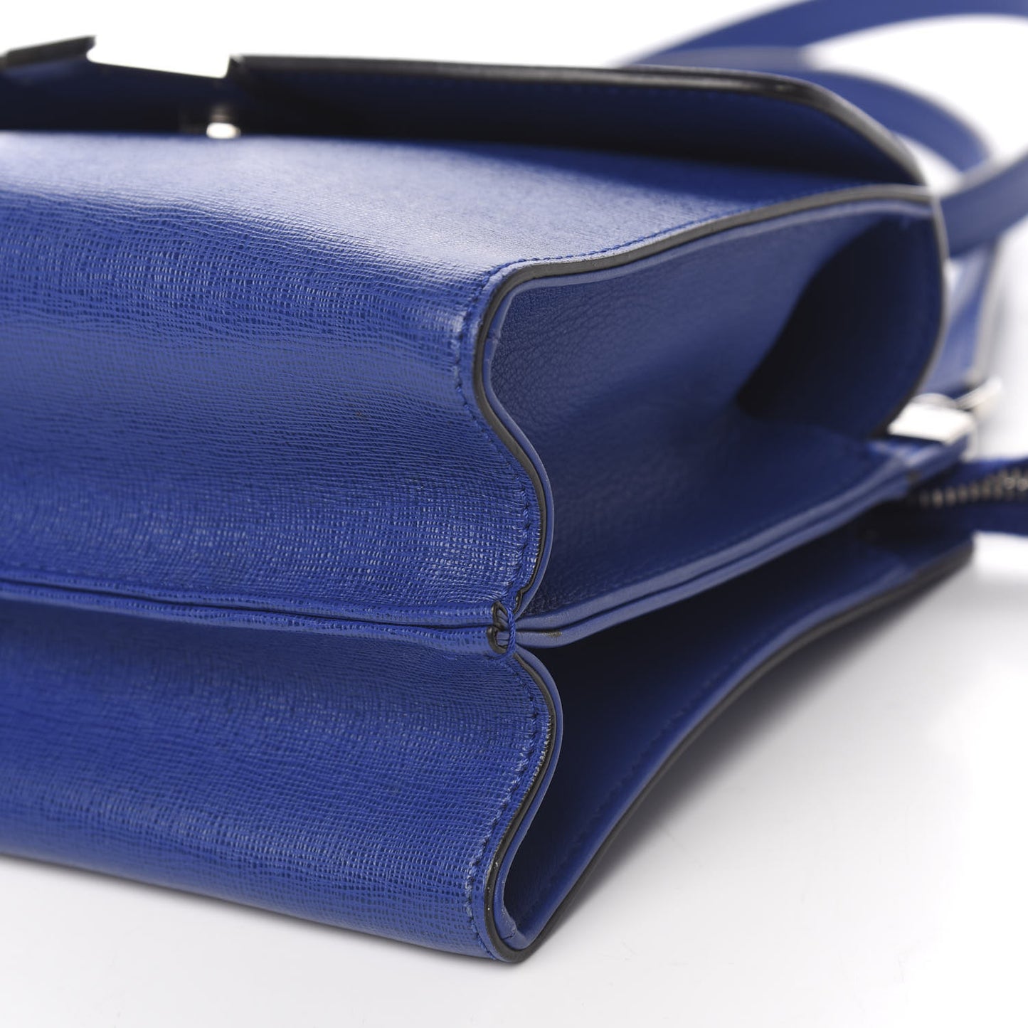 Vitello Elite Flamingo Demi Jour Shoulder Bag Blue Neon