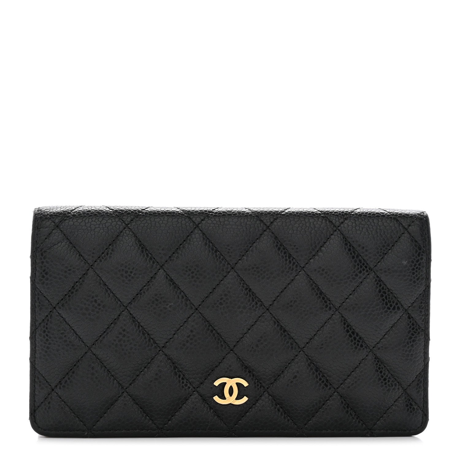 Chanel Caviar Quilted Yen Wallet Black 1 of 13