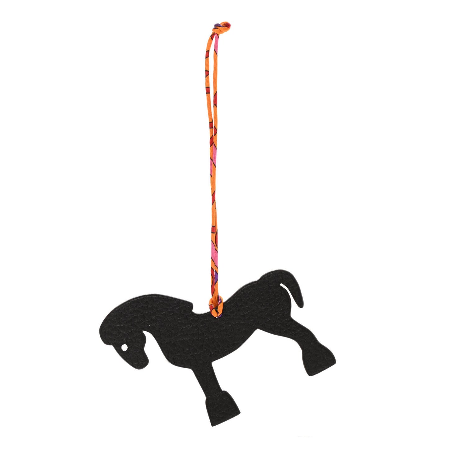 Chevre Mysore Togo Petit H Bag Charm Horse GM Plomb