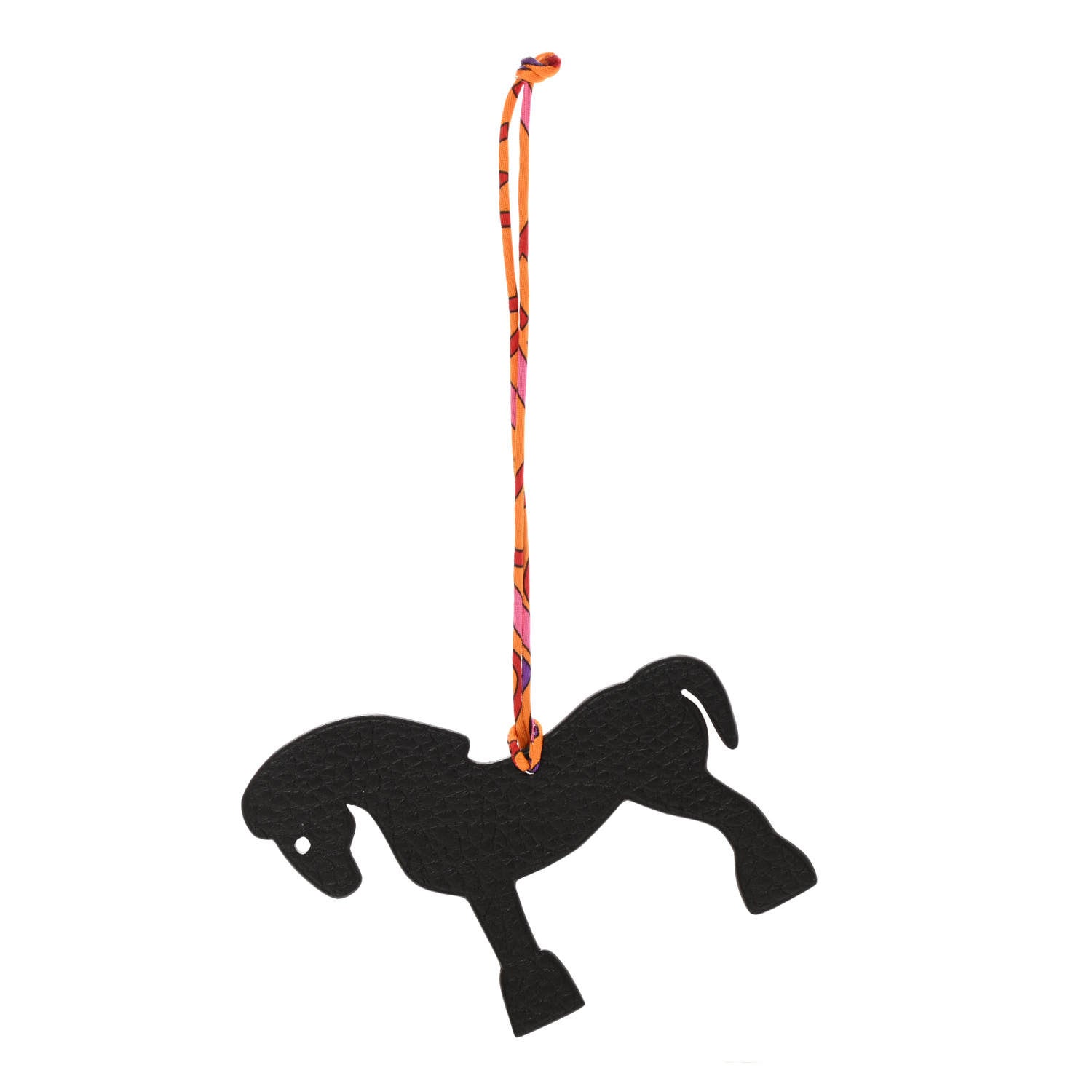 Hermes Chevre Mysore Togo Petit H Bag Charm Horse GM Plomb 1 of 4