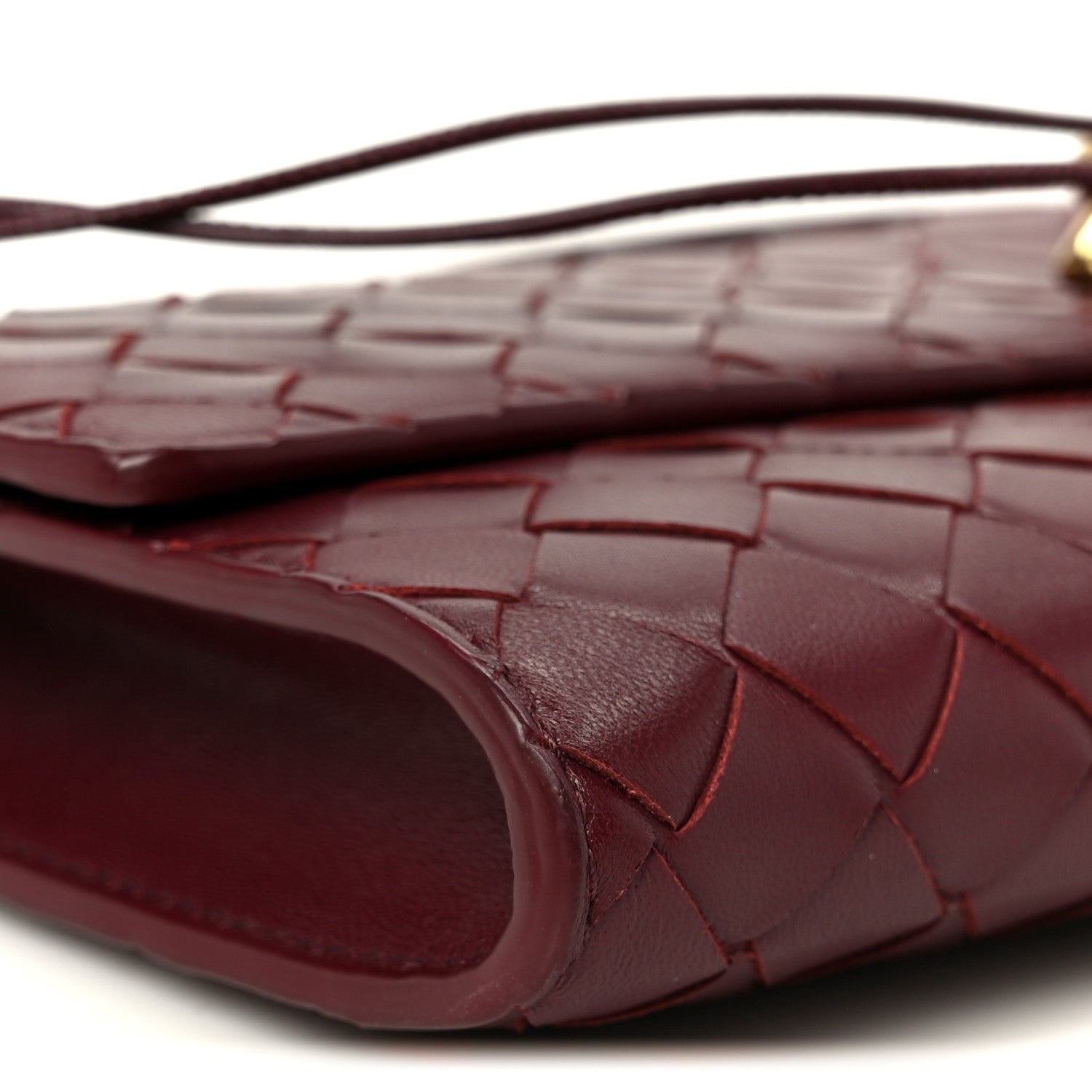 Bottega Veneta Nappa Intrecciato Long Andiamo Top Handle Clutch Barolo 9 of 10