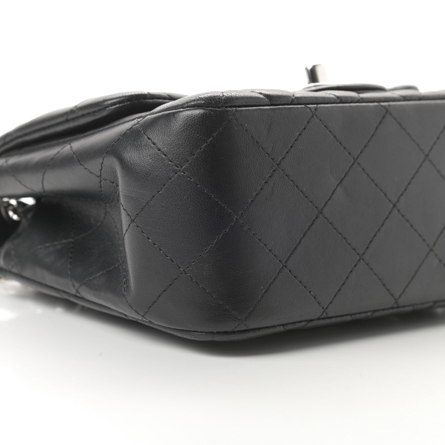 Chanel Lambskin Quilted Mini Square Flap Black 9 of 12