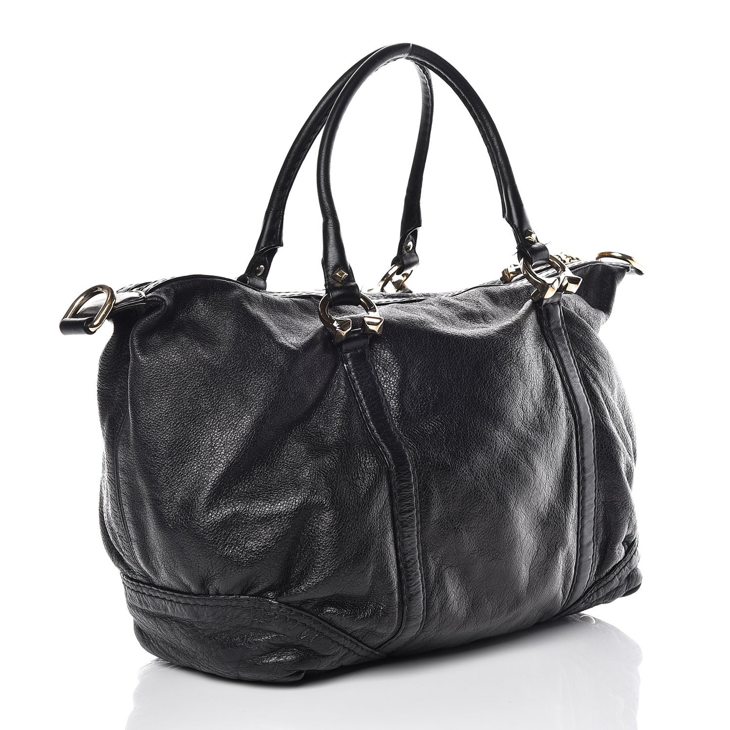 Calfskin Horsebit Medium Nail Boston Black