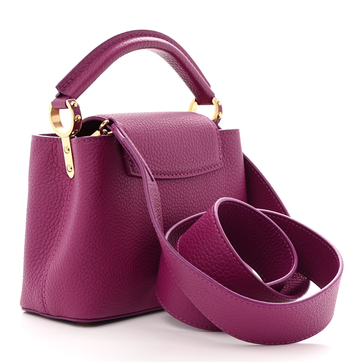 Louis Vuitton Taurillon Mini Capucines Purple 3 of 9