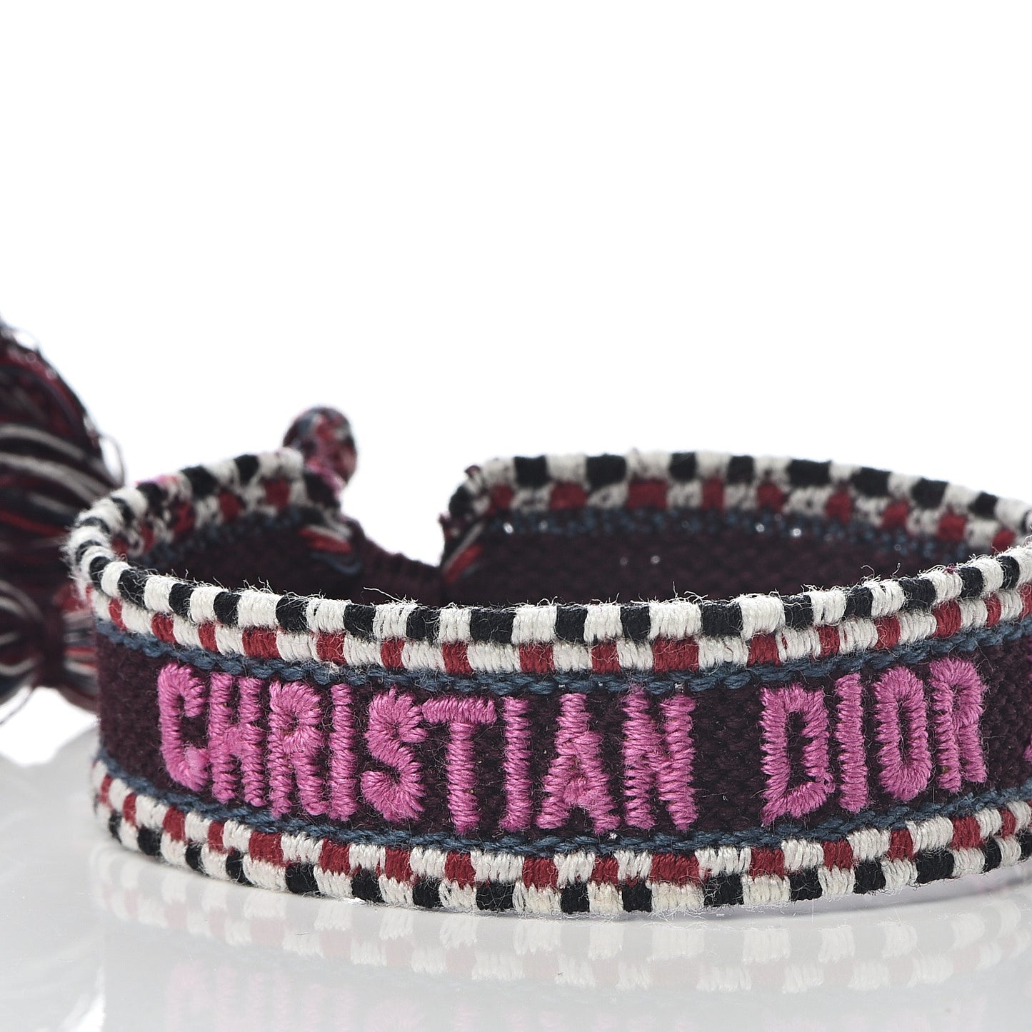 Woven Cotton J'Adior Friendship Bracelet Set Purple Rose