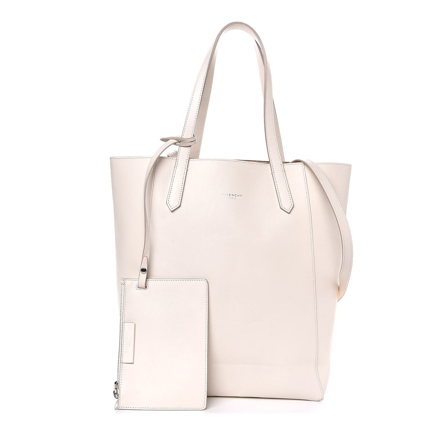 Calfskin Shopper Tote White