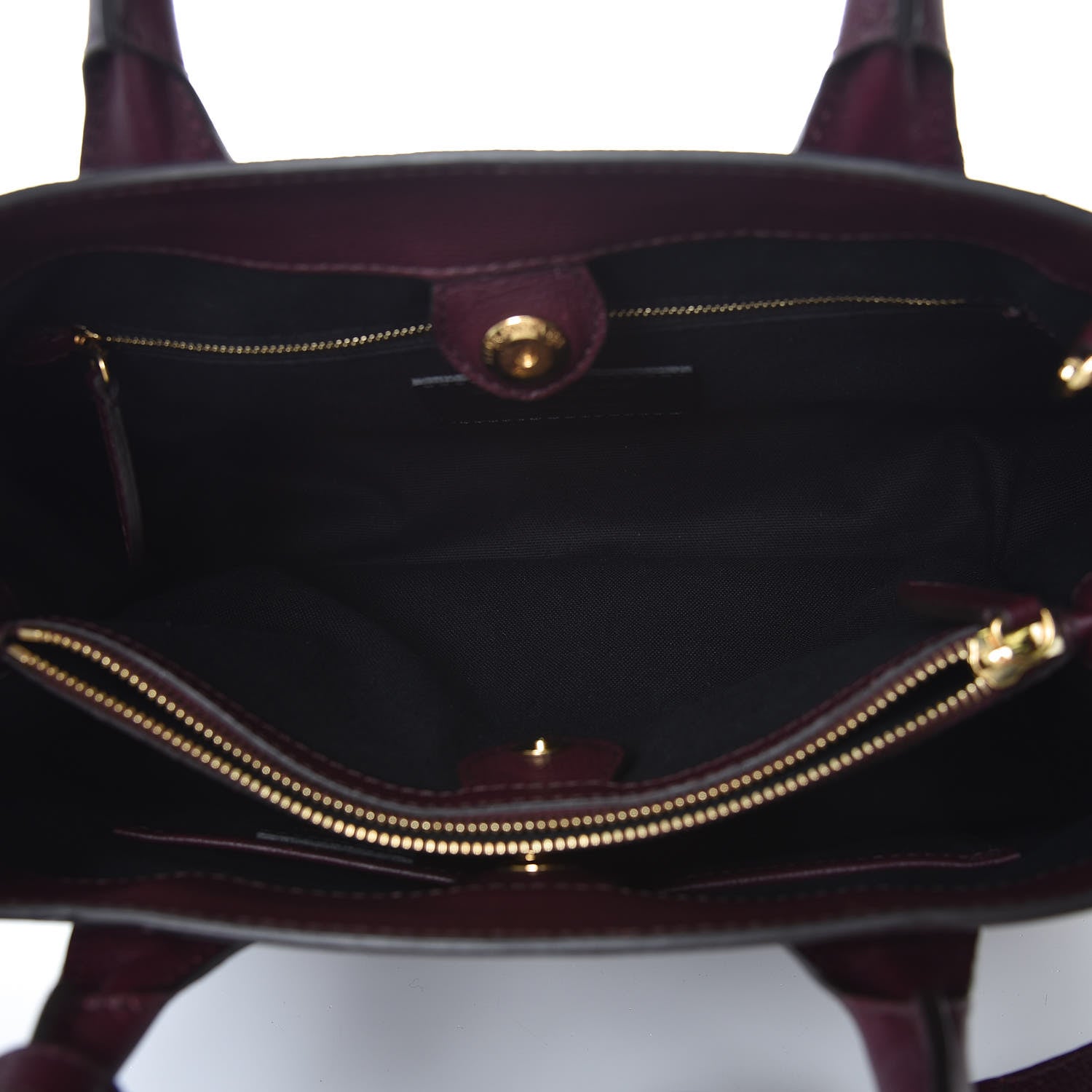Burberry Grainy Calfskin House Check Medium Banner Tote Mahogany Red 4 of 7