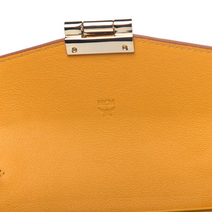 MCM Calfskin Ottomar Large Patricia Wallet On Chain Golden Mango 6 of 9