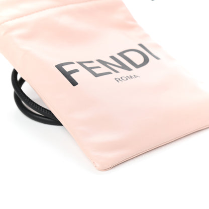 Fendi Soft Nappa Logo Mini Drawstring Pouch Bag Rosa Quarzo Black 7 of 8