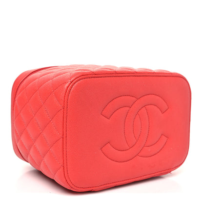 Chanel Caviar Quilted Large Vanity Pouch Red 5 of 12