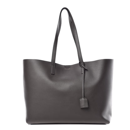 Saint Laurent Calfskin Large Shopping Tote Coal 3 of 9