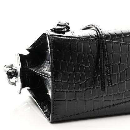 Balenciaga Semi Shiny Calfskin Crocodile Embossed Neo Classic Black Hardware S City Black 7 of 8