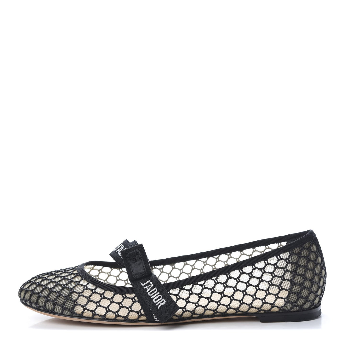 Resille Ribbon Miss J'Adior Ballet Flat 39 Black