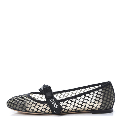 Christian Dior Resille Ribbon Miss J'Adior Ballet Flat 39 Black 1 of 8