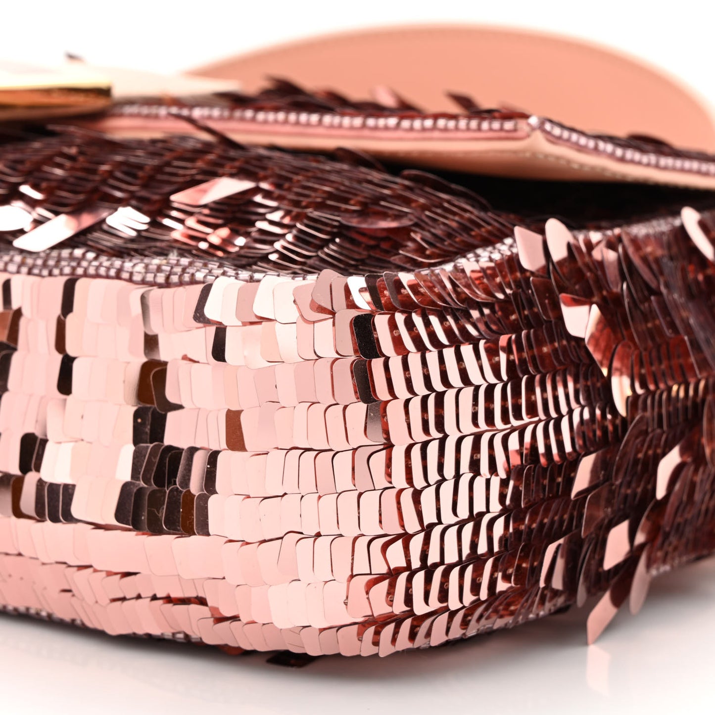 Sequin Paillettes Vitello Grace Sex and the City Baguette Baby Pink