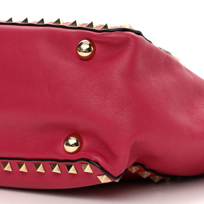 Valentino Garavani Vitello Small Rockstud Tote Fuchsia 9 of 10