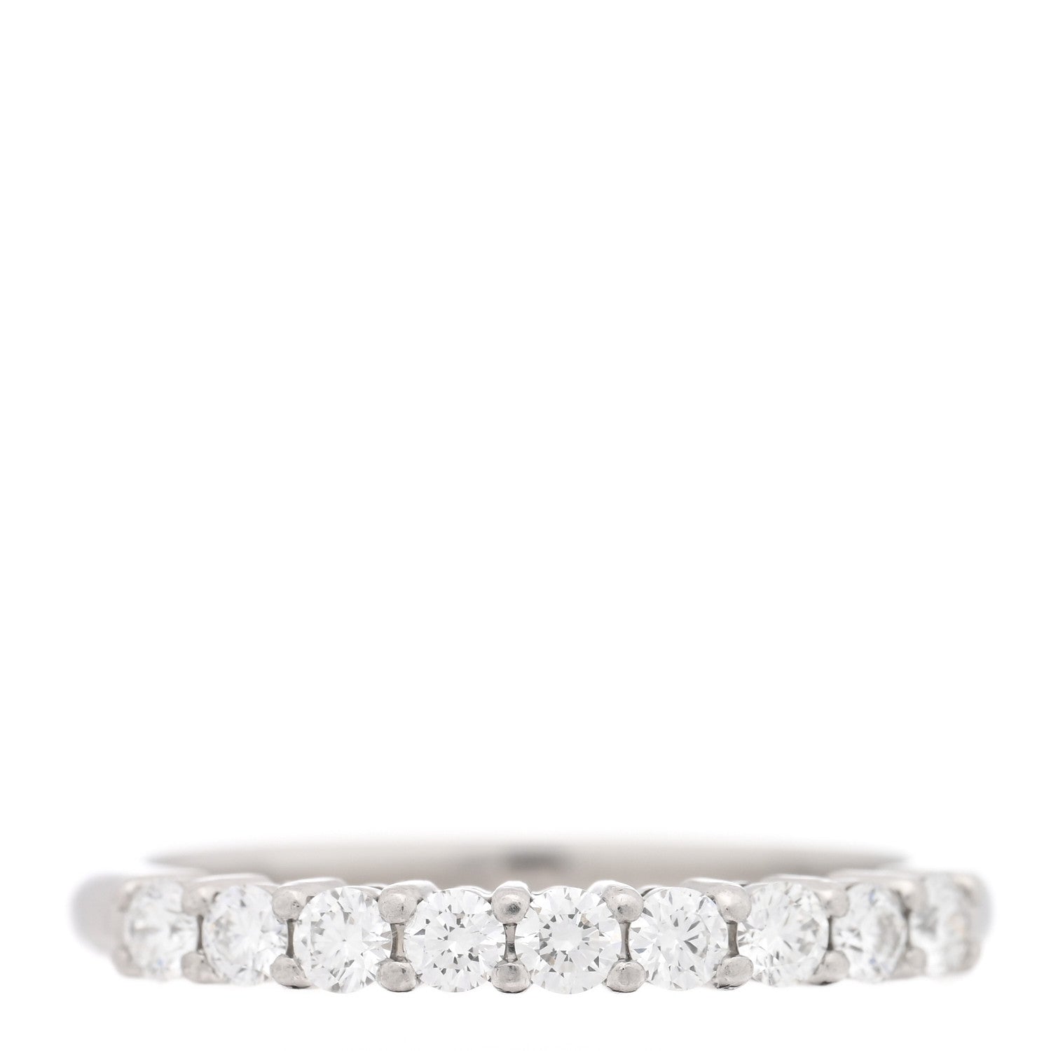 Tiffany Platinum Diamond .27ctw 2.2mm Half Circle Forever Band Ring 48 4.5 1 of 4