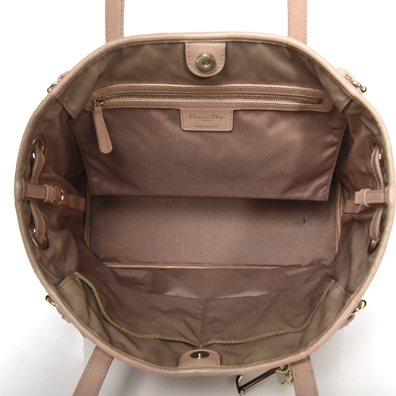 Christian Dior Coated Canvas Cannage Small Panarea Tote Beige 5 of 29