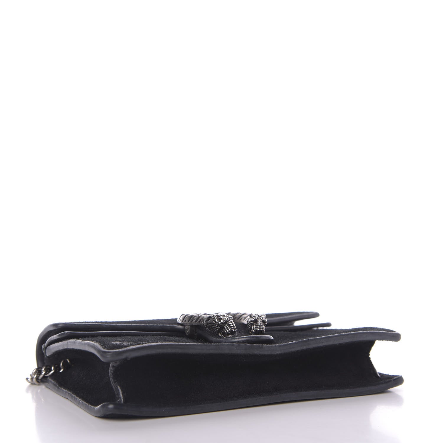 Gucci Suede Super Mini Dionysus Shoulder Bag Black 4 of 9
