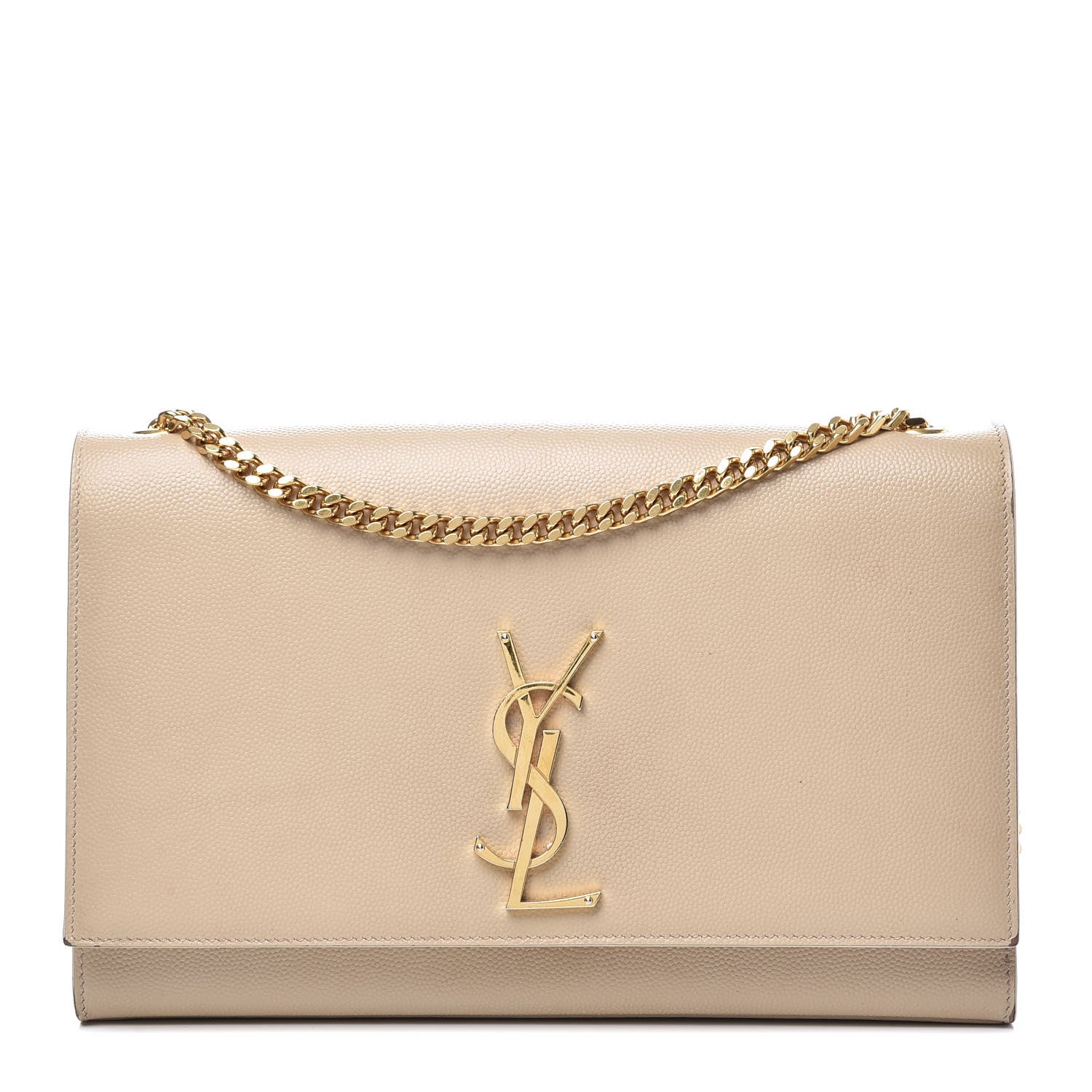Saint Laurent Grain De Poudre Medium Monogram Kate Satchel Nude Powder 1 of 10